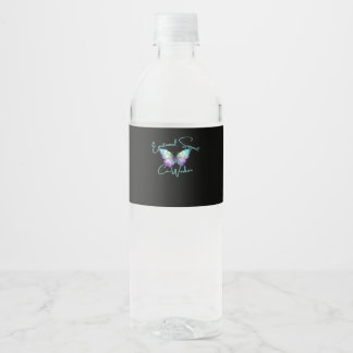 Emotionele hulp Coworker Butterfly Classic Waterfles Etiket