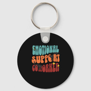 Emotionele hulp Coworker Cat Classic Sleutelhanger