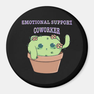 Emotionele hulp Coworker Cat Stickers Classic Magneet