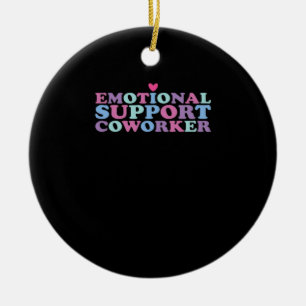 Emotionele hulp Coworker Chill Meme en Viral Keramisch Ornament