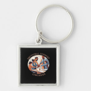 Emotionele Hulp Coworker Kantoor Sleutelhanger
