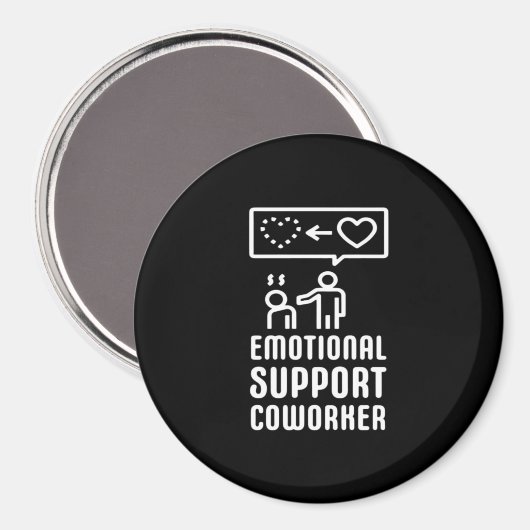Emotionele hulp Coworker tekst en grafisch ontwerp Magneet (Voorkant / Achterkant)