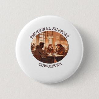Emotionele hulp Medewerker grillige Kantoor Ally C Ronde Button 5,7 Cm