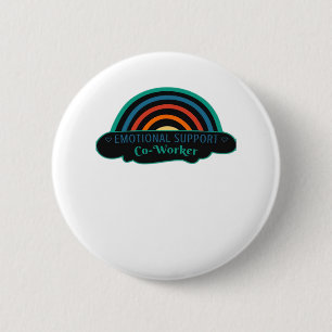 Emotionele hulp Medewerker Werk Bestie Blue Classi Ronde Button 5,7 Cm