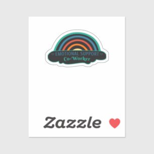 Emotionele hulp Medewerker Werk Bestie Blue Classi Sticker