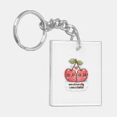 Emotionele Kersen Acryl Sleutelhangers (Voorkant Links)