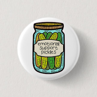 Emotionele Ondersteuning Augurken Ronde Button 3,2 Cm