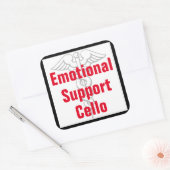 Emotionele ondersteuning Cello - Grappige Sticker (Envelop)