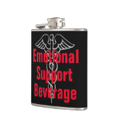 Emotionele ondersteuning Drank - Grappige alcoholf Heupfles (Links)