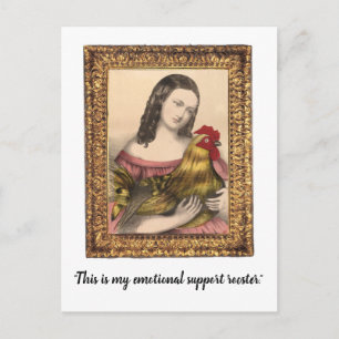 Emotionele Ondersteuning Haan Grappig Briefkaart