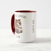 Emotionele ondersteuning Koffie Schattige Kat Latt Mok (Voorkant links)