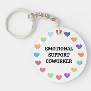 Emotionele ondersteuning Medewerker met Rainbow He Sleutelhanger