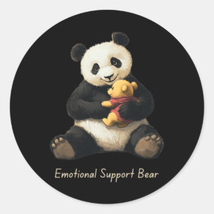 Emotionele ondersteuning Panda Beer met een Schatt Ronde Sticker