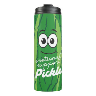 Emotionele ondersteuning Pickle Grappig Groen Thermosbeker