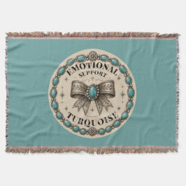 Emotionele Ondersteuning Turquoise Westers Ontwerp Deken