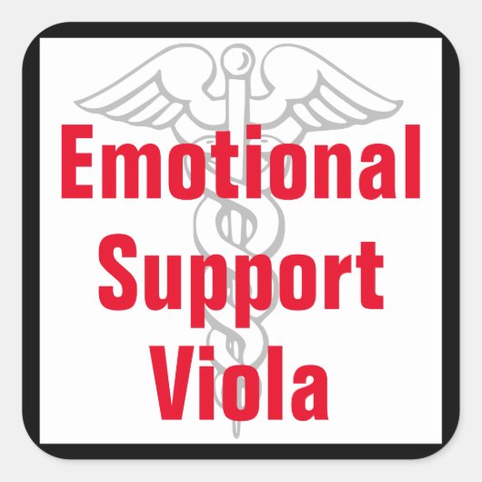 Emotionele ondersteuning Viola - Grappige Sticker (Voorkant)