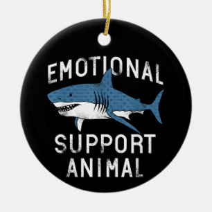 Emotionele Ondersteuningsdier Grappige Enge Haaien Keramisch Ornament