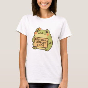Emotionele OndersteuningsKikker Schattig Dieren Hu T-shirt