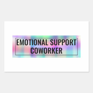 Emotionele ondersteuningsmedewerker rechthoekige sticker