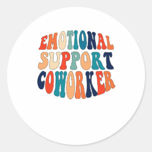 Emotionele ondersteuningsmedewerker ronde sticker
