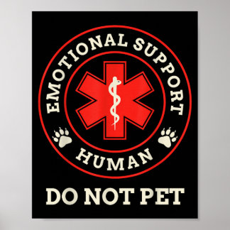 Emotionele ondersteuningsmens, geen huisdier, serv poster