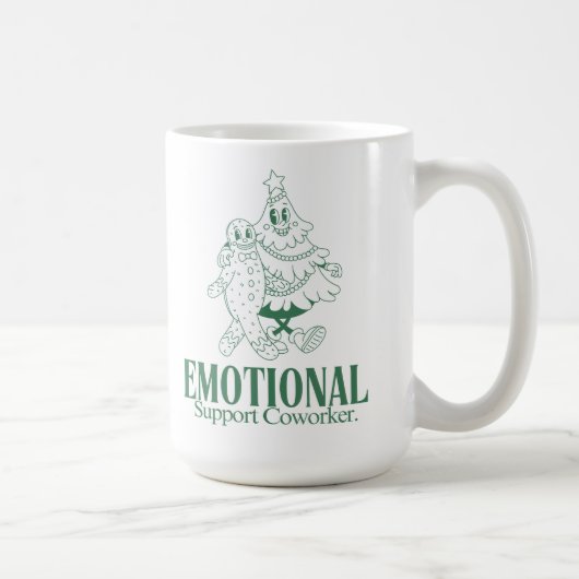 Emotionele steun collega leuke kerst kantoor koffiemok (Rechts)