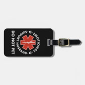 Emotionele steun man niet huisdier bagagelabel (Voorkant horizontaal)