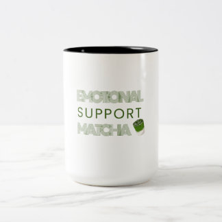 Emotionele Steun Matcha Grappige Matcha Latte Cade Tweekleurige Koffiemok