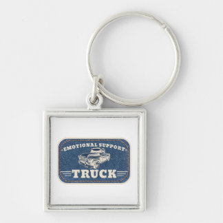Emotionele Steun Truck Vintage Patch Ontwerp Sleutelhanger