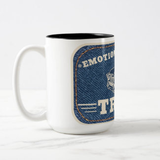 Emotionele Steun Truck Vintage Patch Ontwerp Tweekleurige Koffiemok