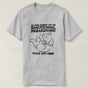 Emotionele uitsplitsing Cat T-shirt