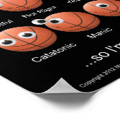 Émotions De Basket-Ball, Visages, Poster Drôle (Coin)