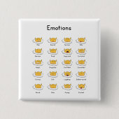Emotions vierkante button 5,1 cm (Voorkant)