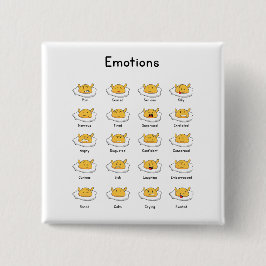 Emotions  vierkante button 5,1 cm