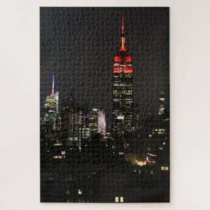 Emp St gebouw in Red Night Skyline Legpuzzel