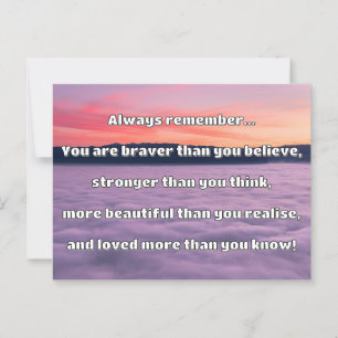 Empath Bravery Positieve Aanmoediging Quote Briefkaart