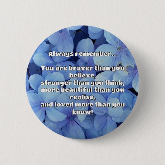 Empath Bravery Positieve Aanmoediging Quote Ronde Button 5,7 Cm (Voorkant)