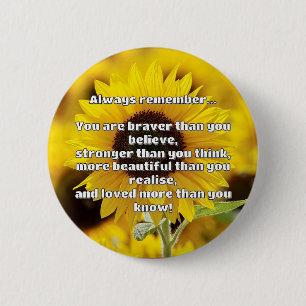 Empath Bravery Positieve Aanmoediging Quote Ronde Button 5,7 Cm