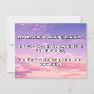 Empath Shine positieve aanmoedigingsquote Briefkaart