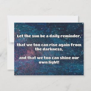 Empath Shine positieve aanmoedigingsquote Briefkaart