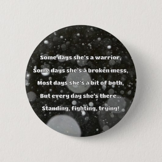 Empath Sterkte Positieve Quote Aanmoediging Ronde Button 5,7 Cm (Voorkant)