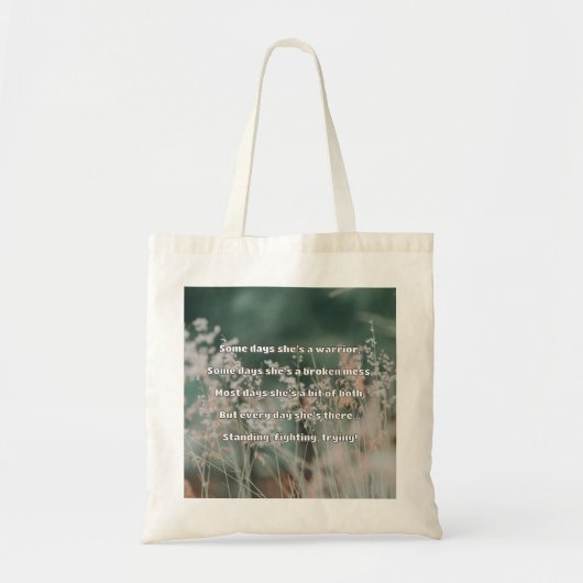 Empath Sterkte Positieve Quote Aanmoediging Tote Bag (Voorkant)