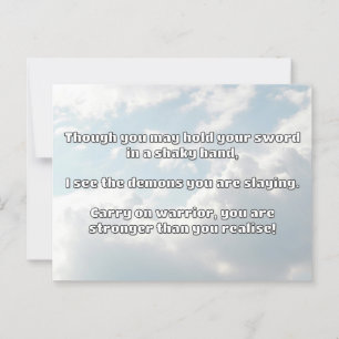 Empath Warrior Positieve Quote Aanmoediging Briefkaart