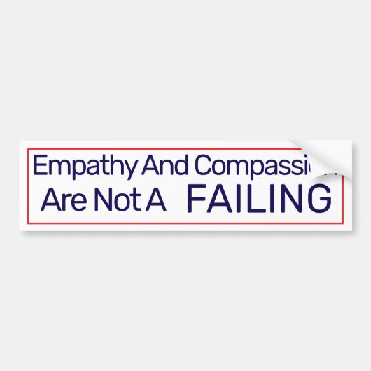 Empathie en mededogen bumpersticker (Voorkant)