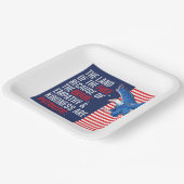 Empathie en vriendelijkheid zijn patriottisch papieren bordje (Gebogen)