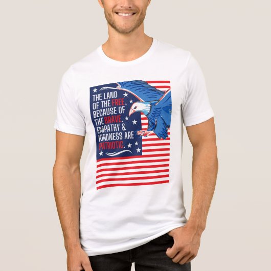 Empathie en vriendelijkheid zijn patriottisch Tri-Blend shirt (Voorkant)