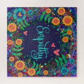 Empathie Leraar Student Gepersonaliseerde School Legpuzzel (Horizontaal)