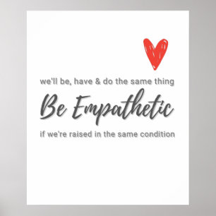 Empathie - wees empathisch poster