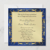 Empereur Fleur De Lis Saphir Invitation Régence (Dos)