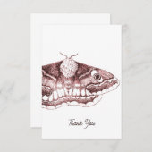 Empereur Moth Carte de remerciements (Devant / Derrière)